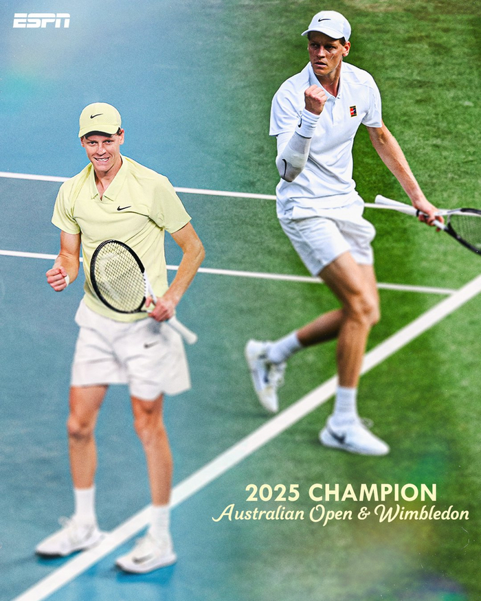 温网横扫美网,辛纳点燃赛场 温网横扫美网,辛纳点燃赛场